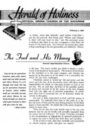Title Page of Herald of Holiness - February 8, 1956