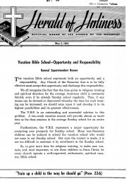 Title Page of Herald of Holiness - May 5, 1954