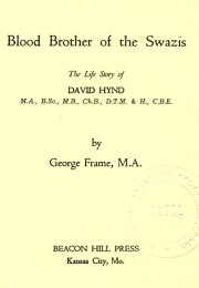 Title page of book Blood Brother of the Swazis