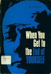 Cover image - When You Get to the End of Yourself
