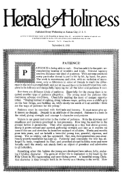 Title Page of Herald of Holiness - September 8, 1920
