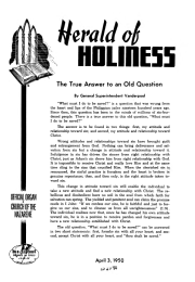 Cover of Herald of Holiness - April 3, 1950