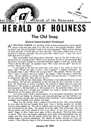 Title Page of Herald of Holiness - January 15, 1951