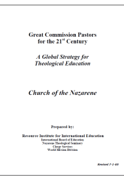 A Global Strategy for Theological Education