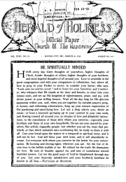 Front page of Herald of Holiness - March 26, 1930