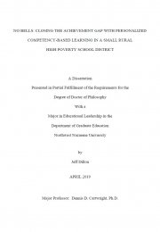 No bells: closing the achievement gap with personalized competency-based learning in a small rural high poverty school district