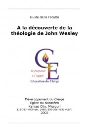 À la découverte de la théologie de John Wesley (Guide de la faculté)