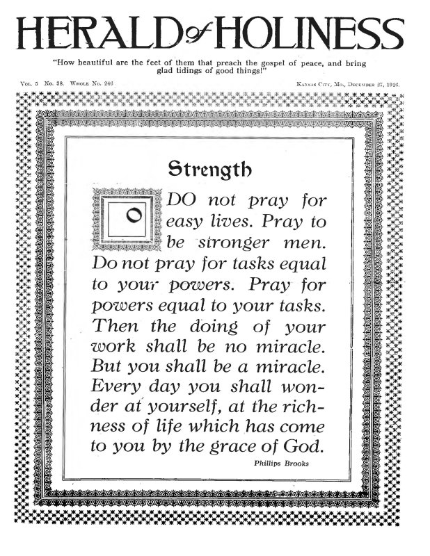 Title Page of Herald of Holiness - December 27, 1916