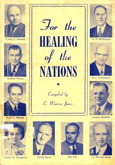 Cover of book _For the Healing of the Nations includes photos of the 10 authors