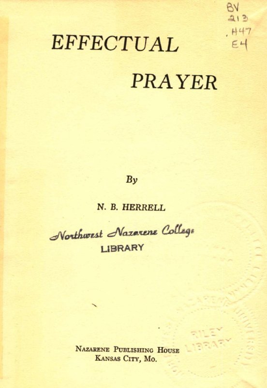 Title Page Image Effectual Prayer