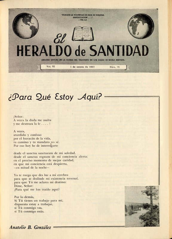 Portada: ¿Para qué estoy aquí?, Anatolio B. González