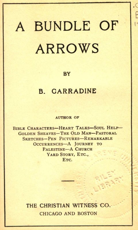 Title Page Image - A Bundle of Arrows
