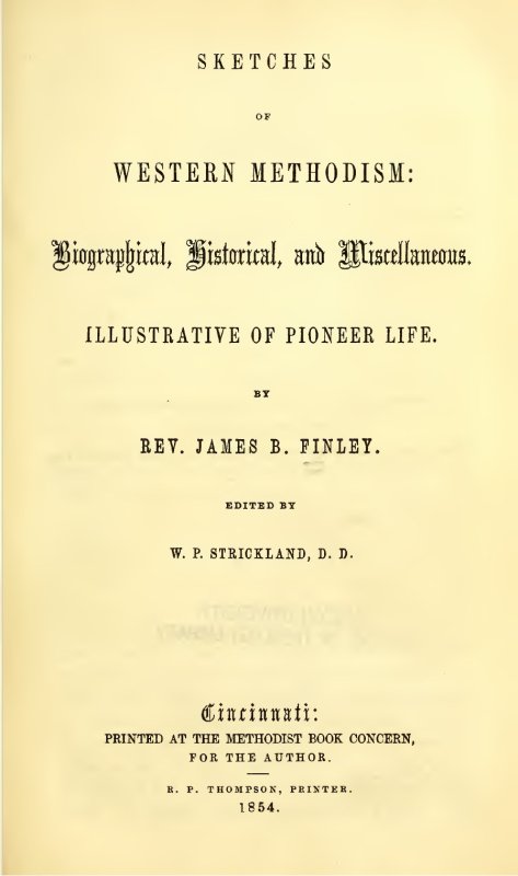 title page image of book Sketches of Western Methodism