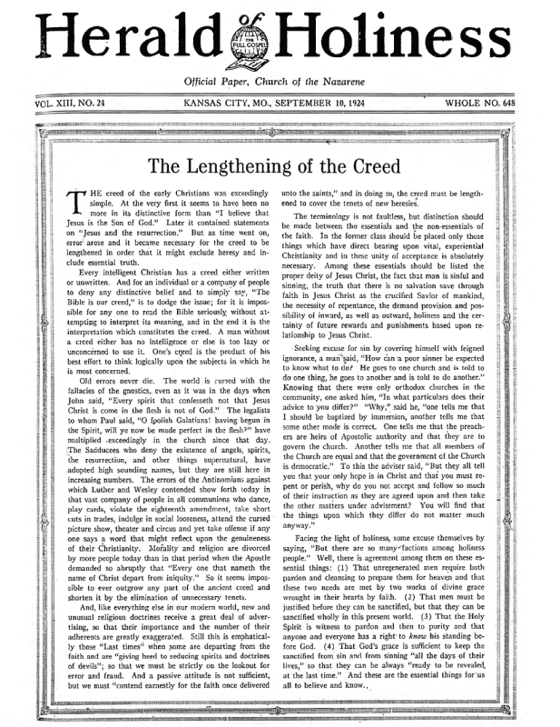 Herald of Holiness - September 10, 1924