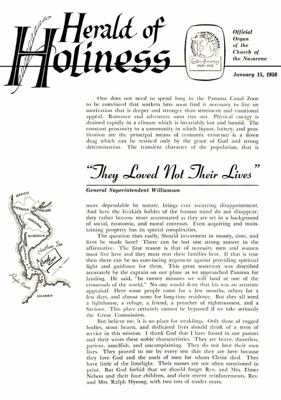 Herald of Holiness - January 15, 1958