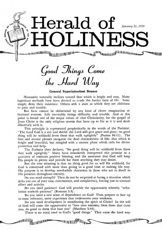 Herald of Holiness - January 21, 1959