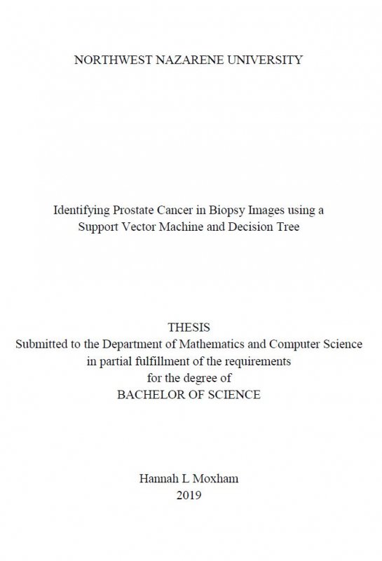 Identifying Prostate Cancer in Biopsy Images using a Support Vector Machine and Decision Tree